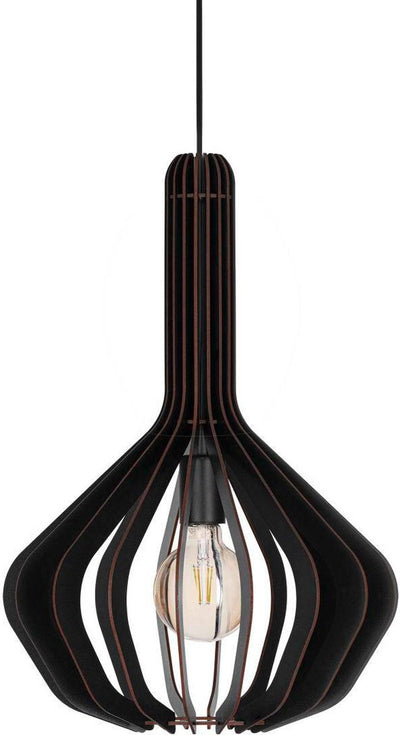 Lampe à suspension Eglo velasco - e27 - ø 38 cm - noire