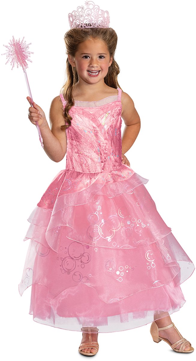 Déguisement wicked (nbc universal), robe rose Glinda deluxe, taille xs (3-4 ans), fille