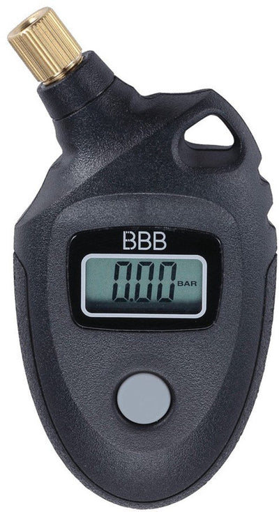 Bbb manomètre de cyclisme manomètre de pneu de vélo - compteur numérique pour Presta et Schrader - 11 bar - noir - bmp-90