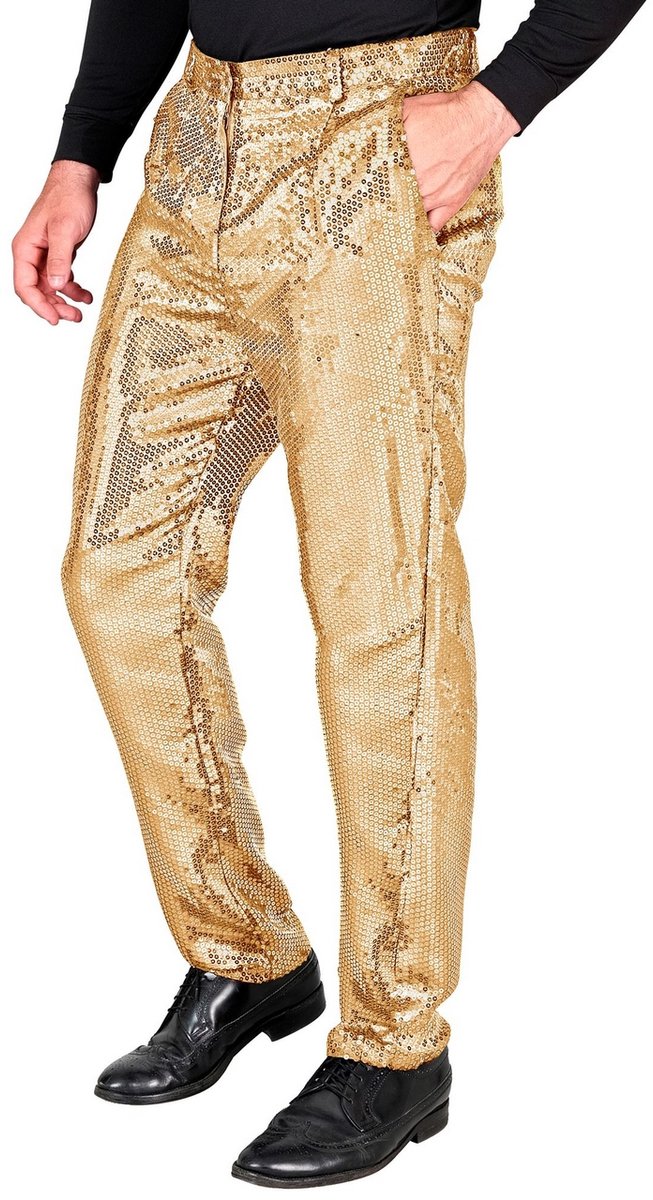 Widmann pantalon à sequins éblouissants or homme