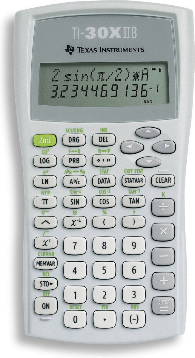Texas instruments ti‑30x ii b – calculatrice scolaire – fonctions scientifiques – pour l'enseignement secondaire – gris