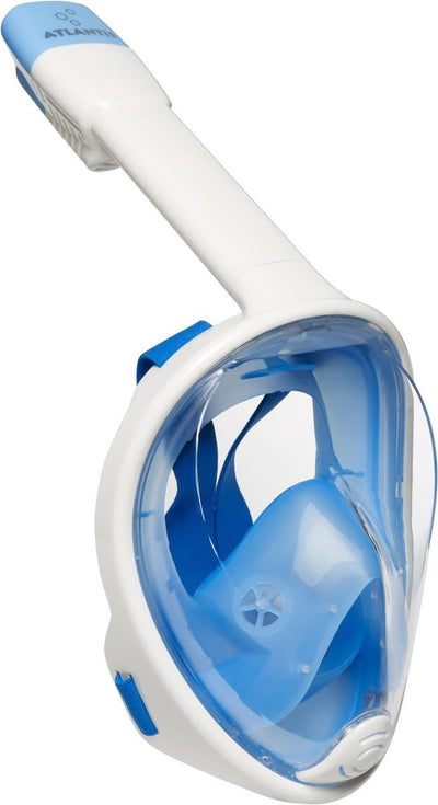 Masque de plongée Atlantis - lunettes de plongée - tuba - ensemble de tuba - masque complet - adultes - blanc bleu - s m