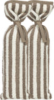 Doublure pour bouillotte Meyco baby meyco - tissu éponge jacquard à grosses rayures - taupe - paquet de 2