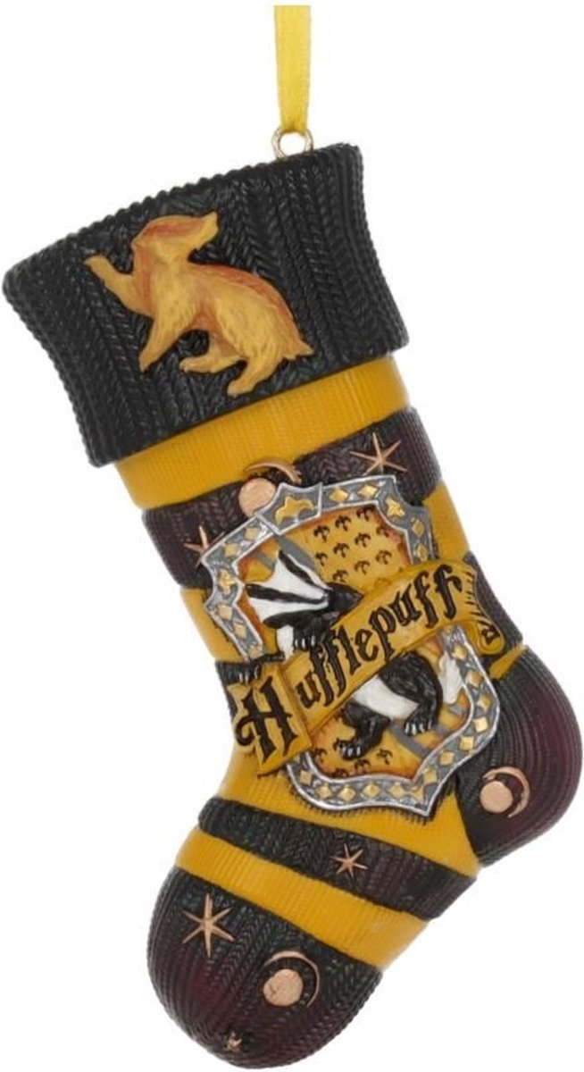 Harry Potter Nemesis maintenant - boule de Noël - ornement suspendu de bas de Poufsouffle - jaune noir