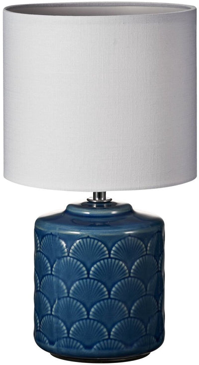 Lampe de table LED Pauleen éclairant minuit - E14 - max. 20W - salon, chambre, salle à manger - bleu et blanc