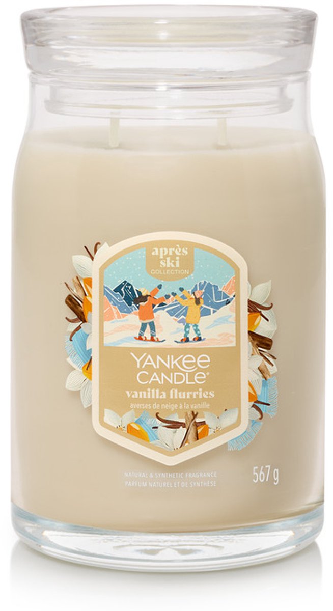 Bougie Yankee - bougie parfumée en grand pot à la vanille - 90 heures de combustion - deux mèches