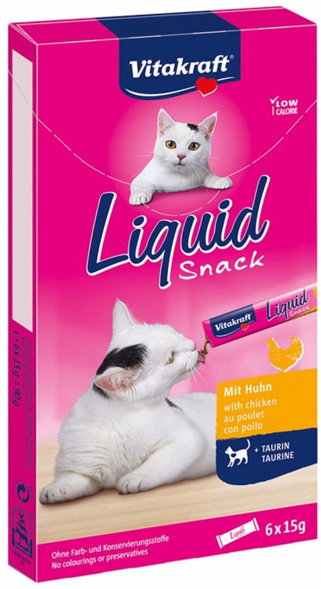 Vitakraft snack liquide - poulet - snack pour chat - 6 pcs