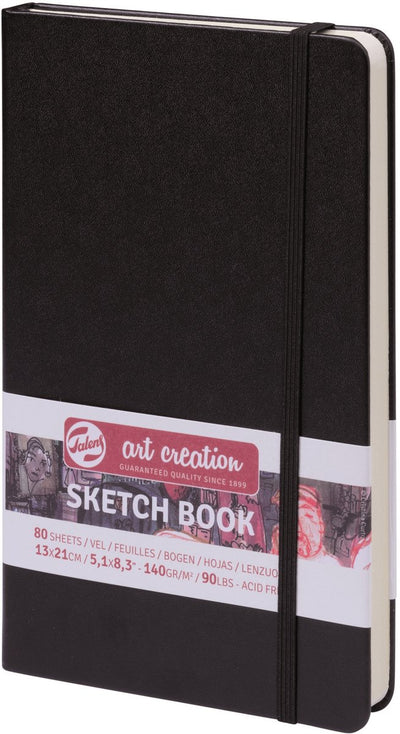 Talens art création carnet de croquis noir 13 x 21 cm 140 g 80 feuilles