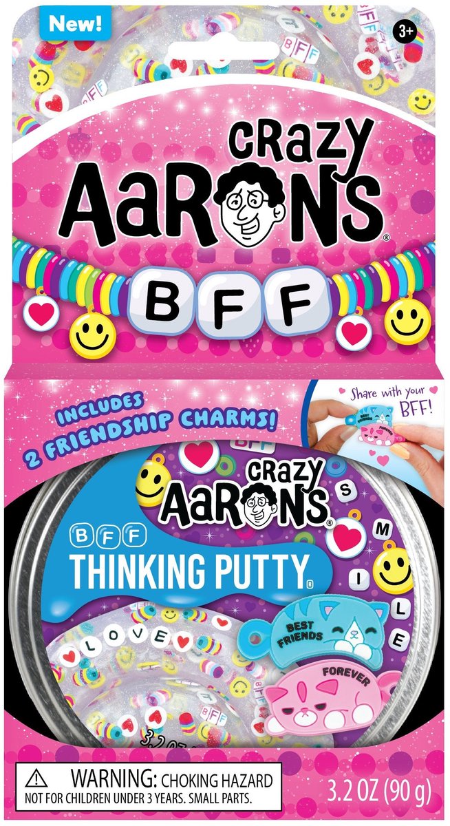 Crazy Aaron's Clay Bff - jouets colorés en argile de silicone.