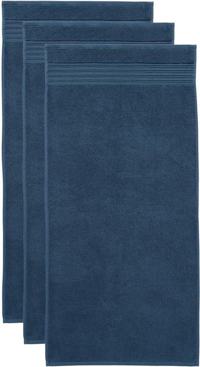 Ensemble de 3 serviettes en voilage Bedinghouse - 50x100 cm - bleu foncé