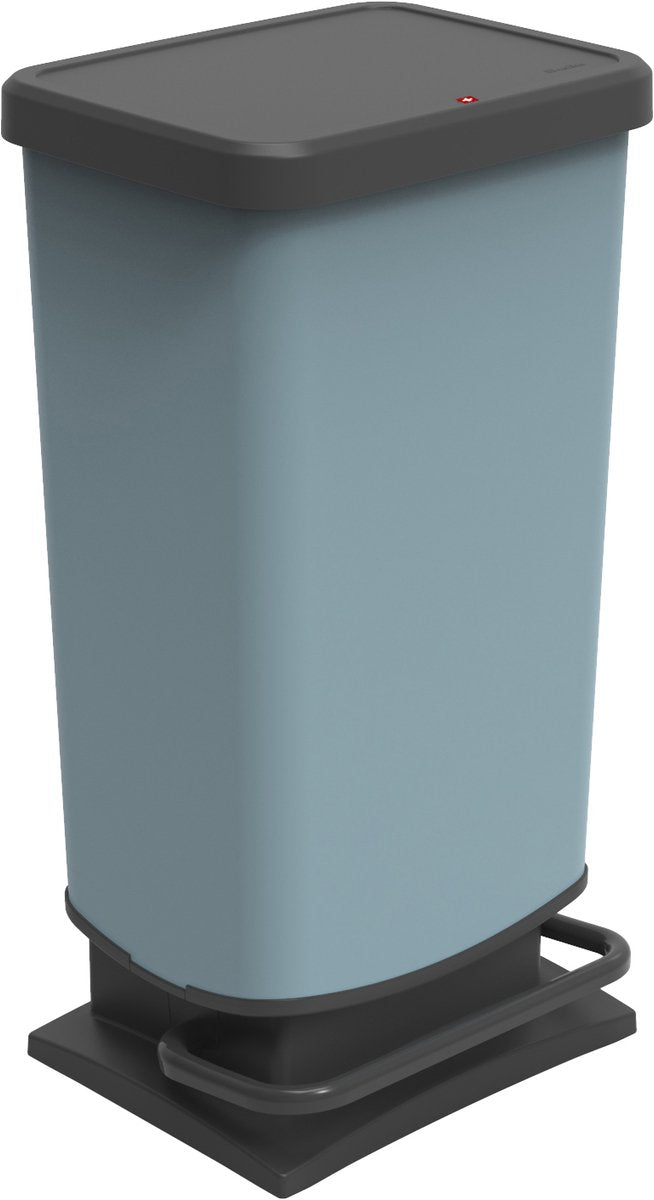 Poubelle à pédale Rotho Paso - poubelle 40l - sans BPA - bleu
