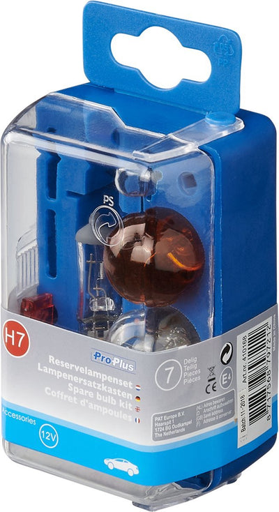 Jeu de lampes de rechange Proplus - kit d'éclairage - boîtes de lampes de rechange - jeu de lampes - h7 7 pièces - 21w orange