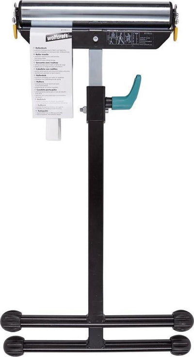 Wolfcraft - chevalet de sciage pliable - tréteau - socle pour scie à tronçonner - 50 kg 63-100 cm - support à rouleaux universel - garantie 10 ans - 6102300