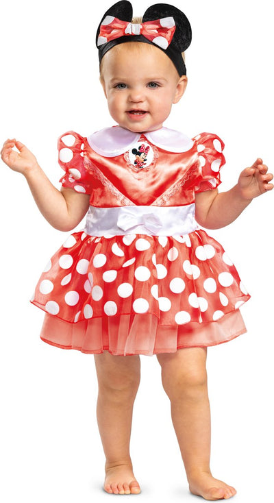 Déguisement Disney bébé, robe Minnie rouge classique bébé, taille (12-18 mois)
