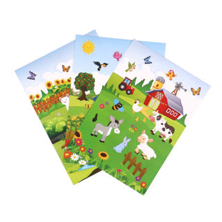 Autocollants A5 Farm 3 Feuilles