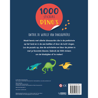 Livre Stickerboek 1000 autocollants Dinos
