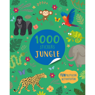 Livre autocollantboek 1000 autocollants jungle