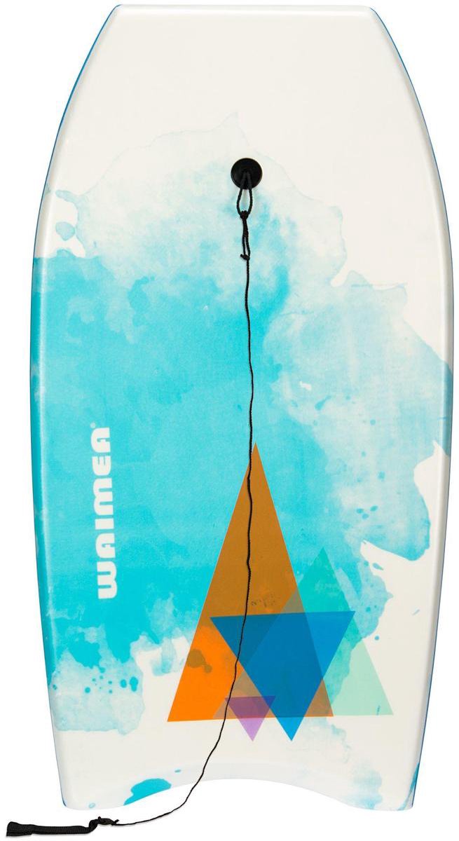 Bodyboard Waimea - planche slick - 93 cm - blanc turquoise violet