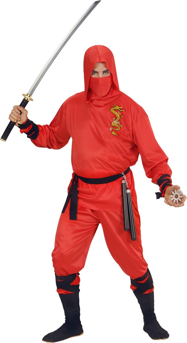 Costumes ninja dragon rouge Finidi pour adultes