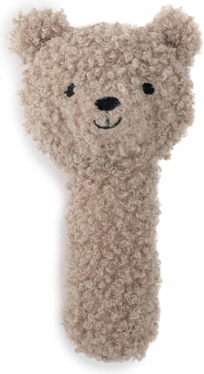 Jollein - hochet bébé - ours en peluche vert olive