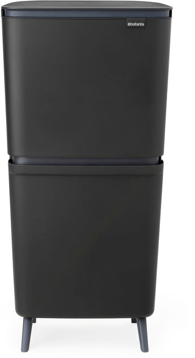 Brabantia sortup hi poubelle 20 + 25 litres - tri des déchets - gris foncé