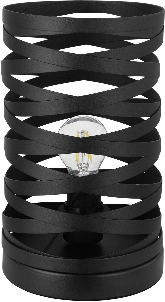 Lampe de table Eglo cremella - e27 - 29 cm - noir - acier