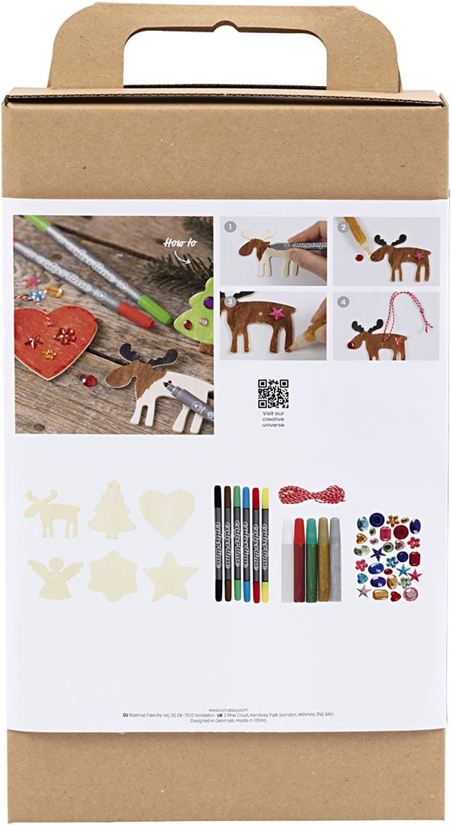 Creativ company hobby set Décoration de Noël, couleurs, 1 boîte