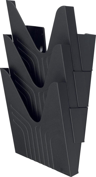 Avery porte-brochures mural haut 3 compartiments nr144 noir