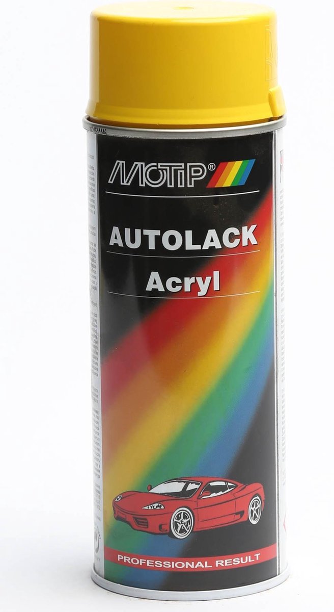 Motip 43900 - bombe aérosol de peinture automobile - jaune - 400ml