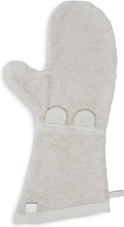 Jollein - gant de toilette bébé oreilles éponge (nougat) - coton - gant de toilette bébé, débarbouillettes -16x70cm