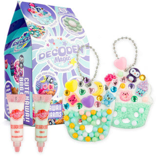 Gear2play décoden magic - mini : kawaii mignon - ensemble de pendentifs pour sac - colle gonflée, perles et breloques