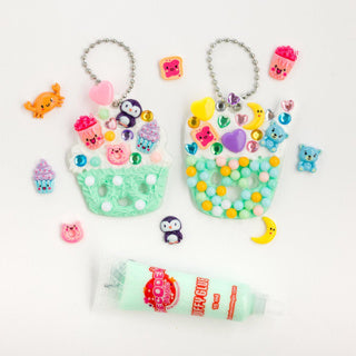 Gear2play décoden magic - mini : kawaii mignon - ensemble de pendentifs pour sac - colle gonflée, perles et breloques