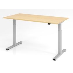 Bureau assis-debout Bach Hammerer vxmst 1600x800mm érable argenté
