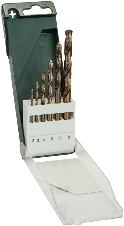 Bosch - Jeu de 6 forets à métaux hss-co, DIN 338 2.0 ; 3,0 ; 4,0 ; 5,0 ; 6,0 ; 8,0 mm