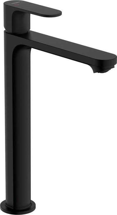 Hansgrohe rebris s - mitigeur de lavabo - commande monocommande - démarrage à froid à économie d'énergie - ecosmart+ économie d'eau - avec vidage - taille 240 mm - noir mat
