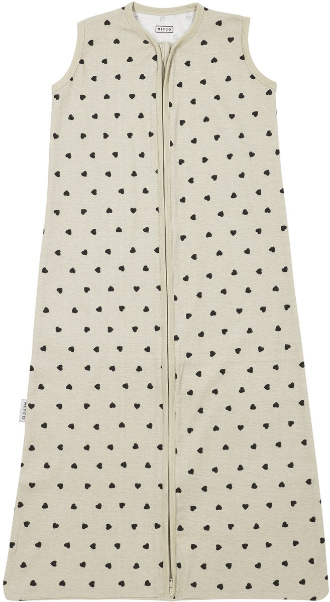 Meyco gigoteuse d'été baby sweet heart - 110 cm - sable doux noir