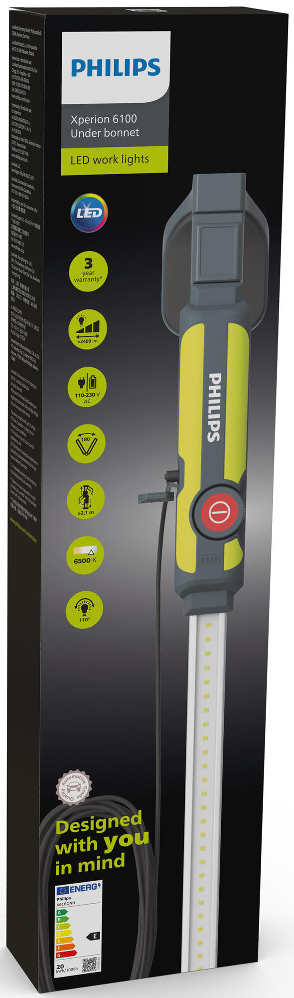 Lampe de compartiment moteur Philips xperion 6100 capot. éclairage de compartiment moteur LED 1,2 W xperion capot