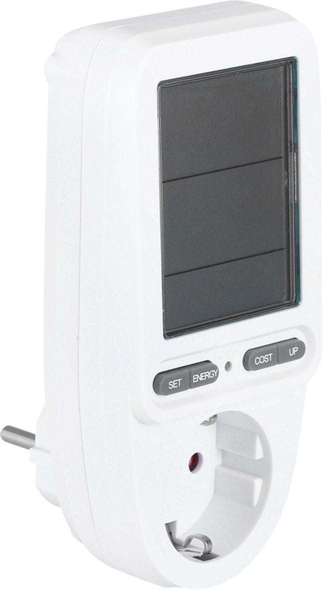 Compteur de coûts énergétiques Q-link - mise à la terre - numérique - mémoire - blanc