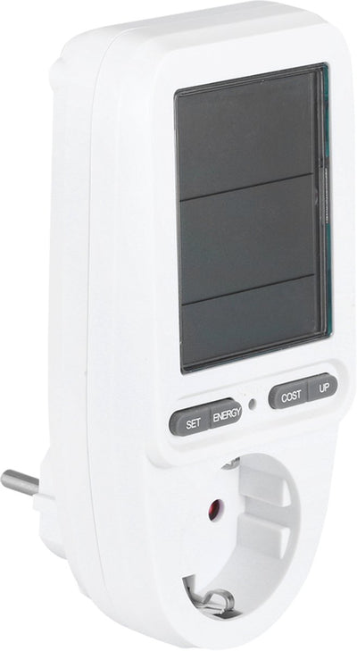 Compteur de coûts énergétiques Q-link - mise à la terre - numérique - mémoire - blanc