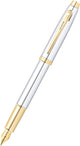Stylo plume Sheaffer-100 e9340-f-ton or chromé brillant-sf-e0934043