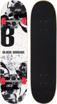 skateboard street natives 79 cm blanc noir