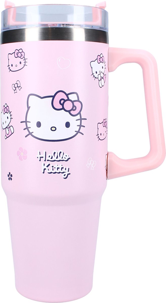Vadobag Hello Kitty Bottled Bliss - Gobelet d'école et gourde - 900 ml - Acier inoxydable - Rose