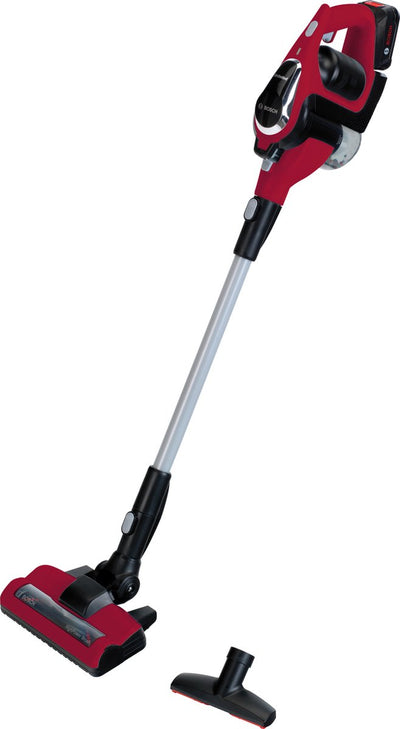 Klein Toys Bosch Unlimited Aspirateur Rouge - 16x16x80 cm - incl. suceur de sol rotatif et amovible - rouge
