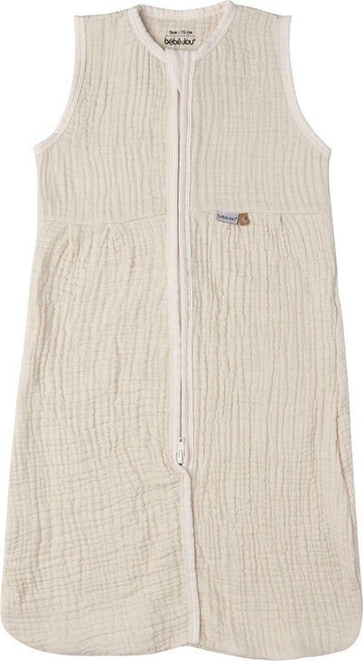 Bébé-jou bebe-jou gigoteuse d'été hydrophile pur coton sable 90 cm
