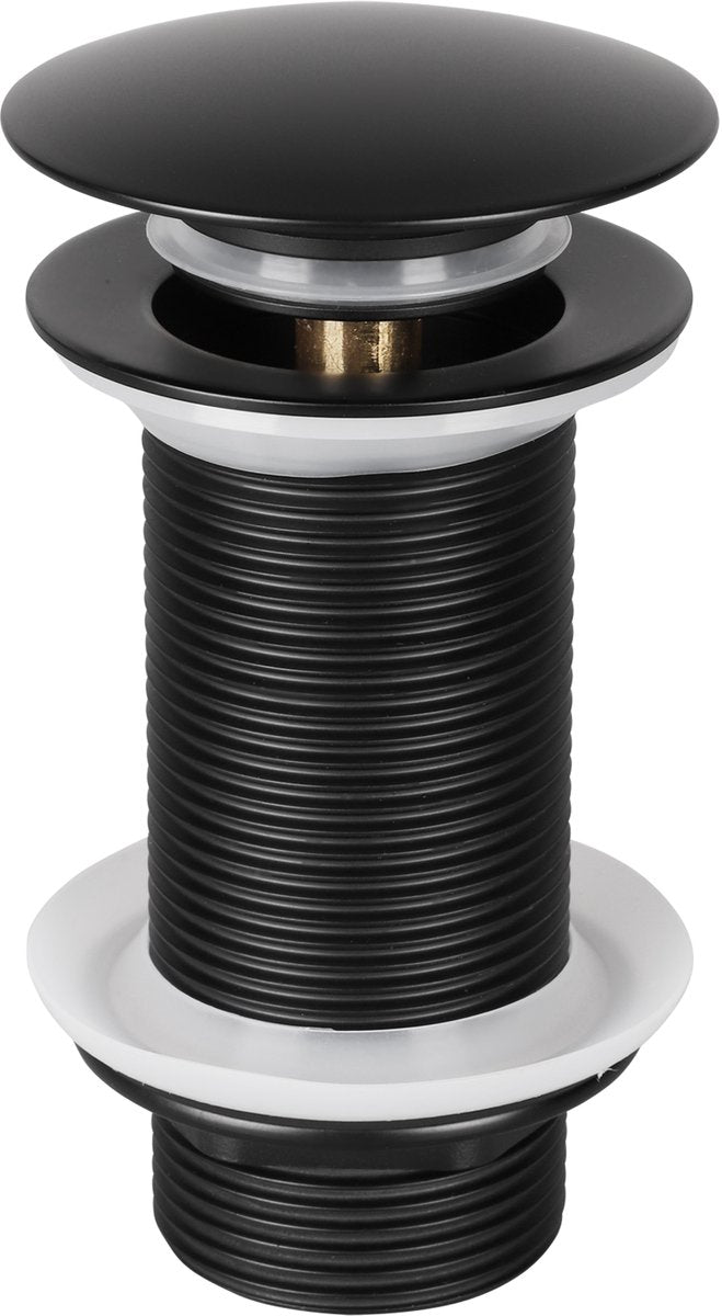 Differnz bouchon de vidange pour lavabo pop up design 9,8 cm noir mat