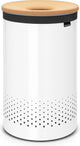 Panier à linge Brabantia - avec couvercle - 60 l - couvercle en liège blanc