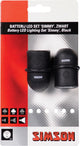 Set d'éclairage Simson Simmy avec piles noir sur carte