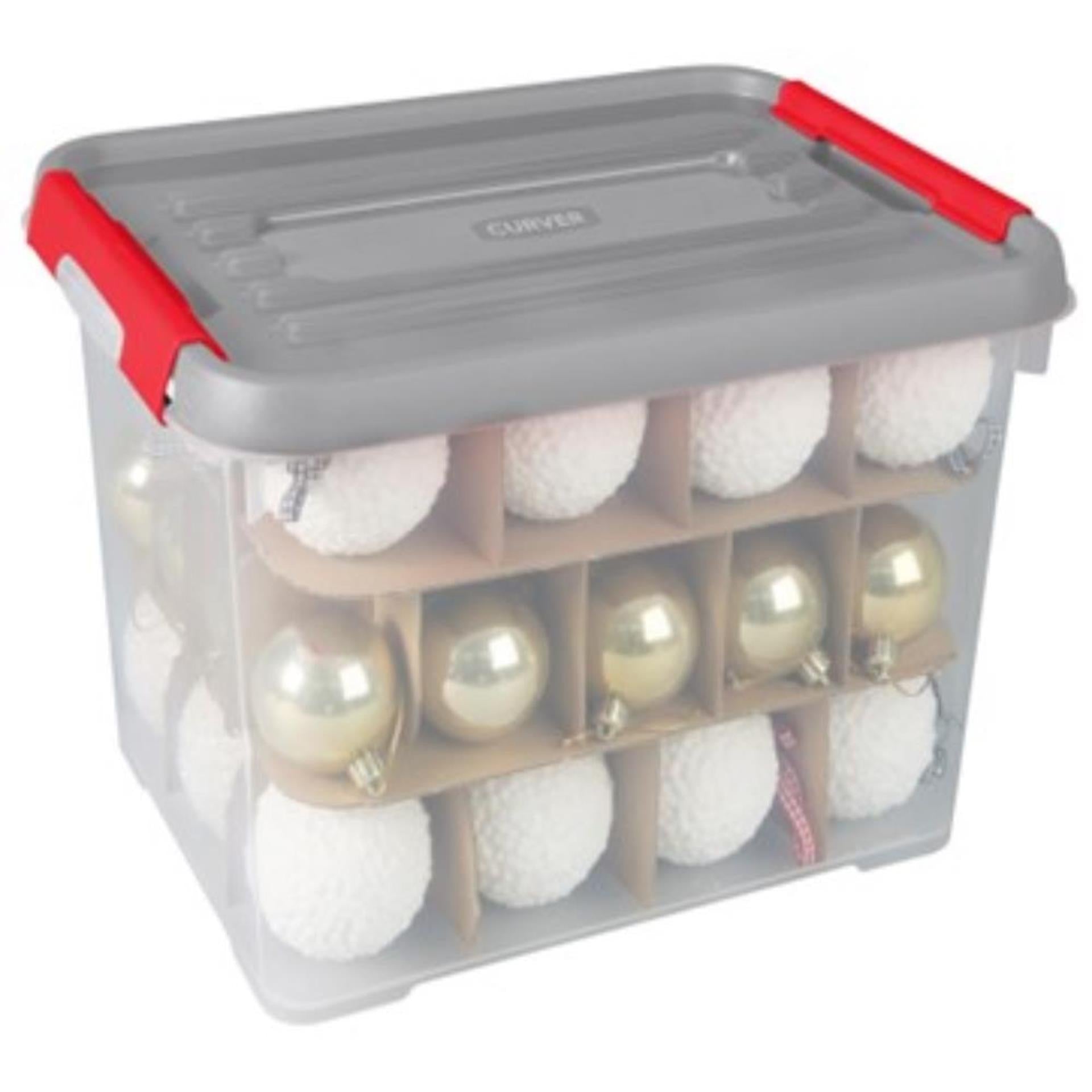 Curver Boîte de rangement boules de Noël 65l
