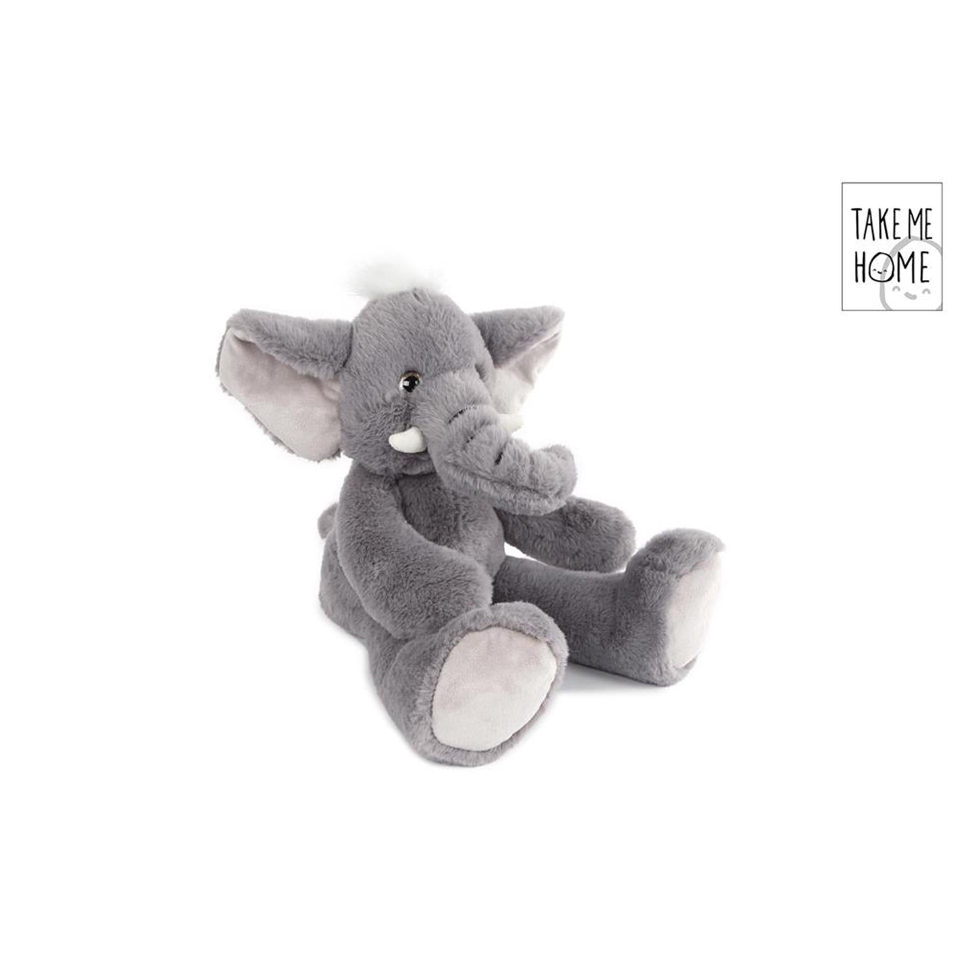 Take me home peluche éléphant s gris 22cm