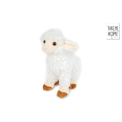 Take me home mouton peluche blanche debout s 20cm